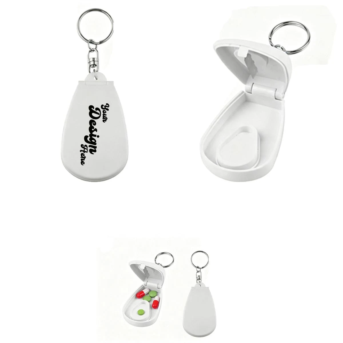 Multi-Functional Keychain Medicine Case with Built-In Tablet 1