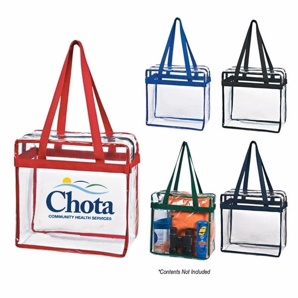 Clear Tote Bag with Zipper