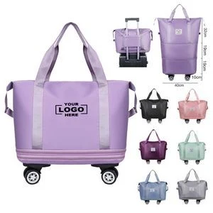 Expandable Rolling Duffel Bag with Double Layers and Foldable Design 1