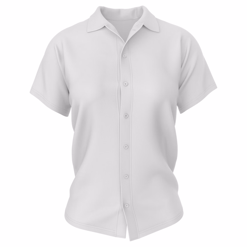 Women's Sublimation Full-Button Poly Shirt
