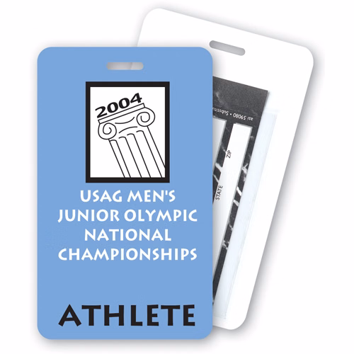 Screen Printed Poly Write-on Tag w/ Flexible Plastic Loop Strap (3"x5") Rectangle