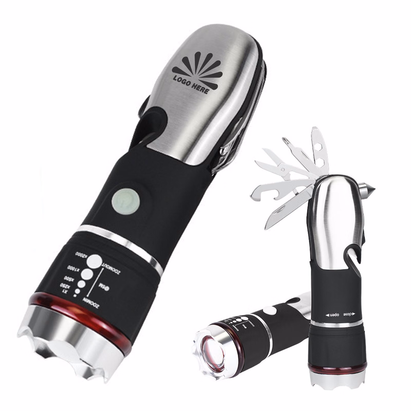 Emergency Safety Hammer with Flashlight and Custom Logo Option