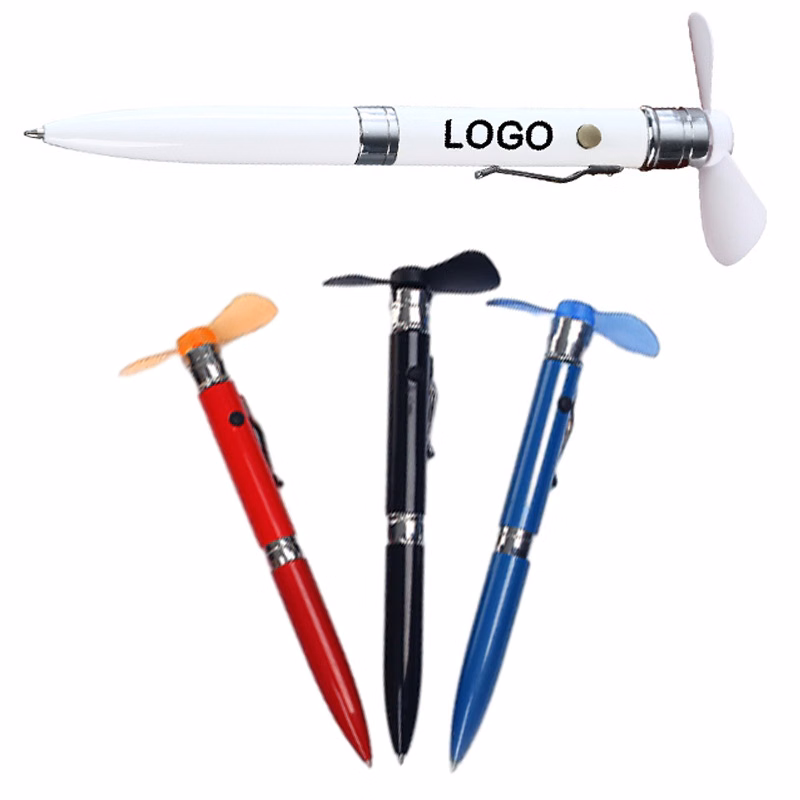Twist Action Metal Ballpoint Pen with Fan