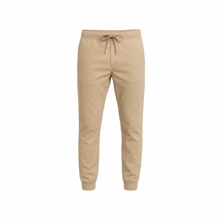 Men's Stretch Twill Joggers -Khaki Size XL