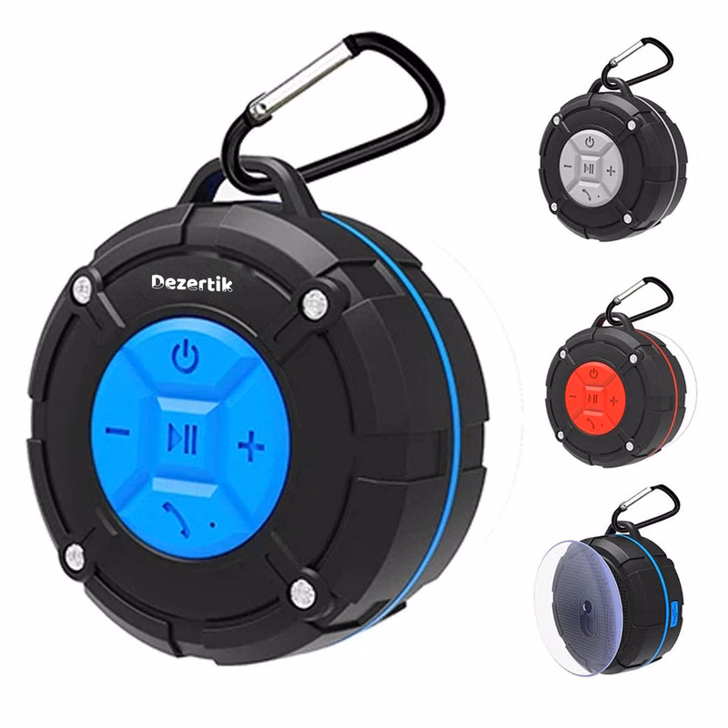 Waterproof Suction Cup Bluetooth Speaker w/ Carabiner