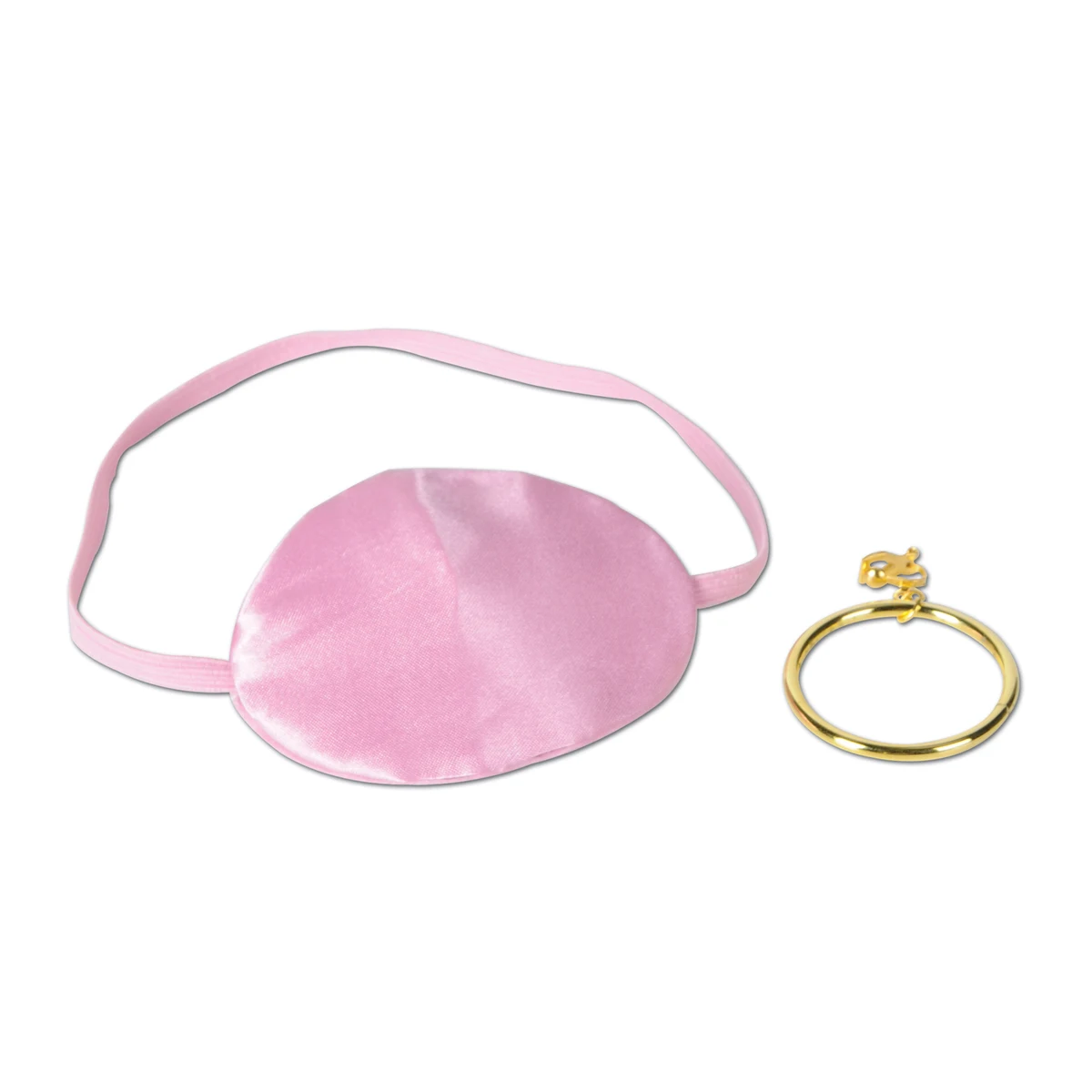 Pink Pirate Eye Patch w/ Plastic Gold Earring 1