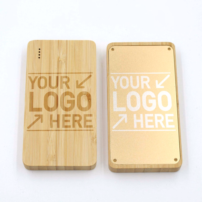 Custom Bamboo 4000mAh Dual Port Power Bank