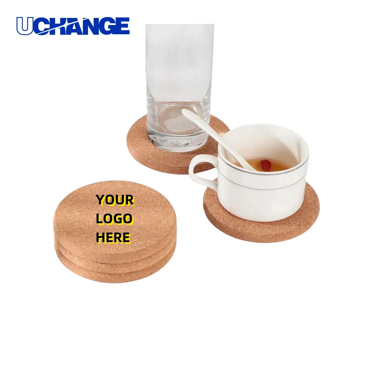 Round Wood Coaster Mat (3.9") 1