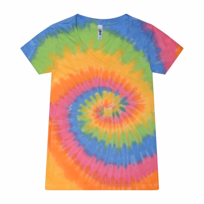 Tie-Dye Ladies' V-Neck T-Shirt