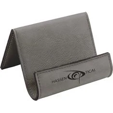 Custom Laser Gray Rawhide Leatherette Holder 1