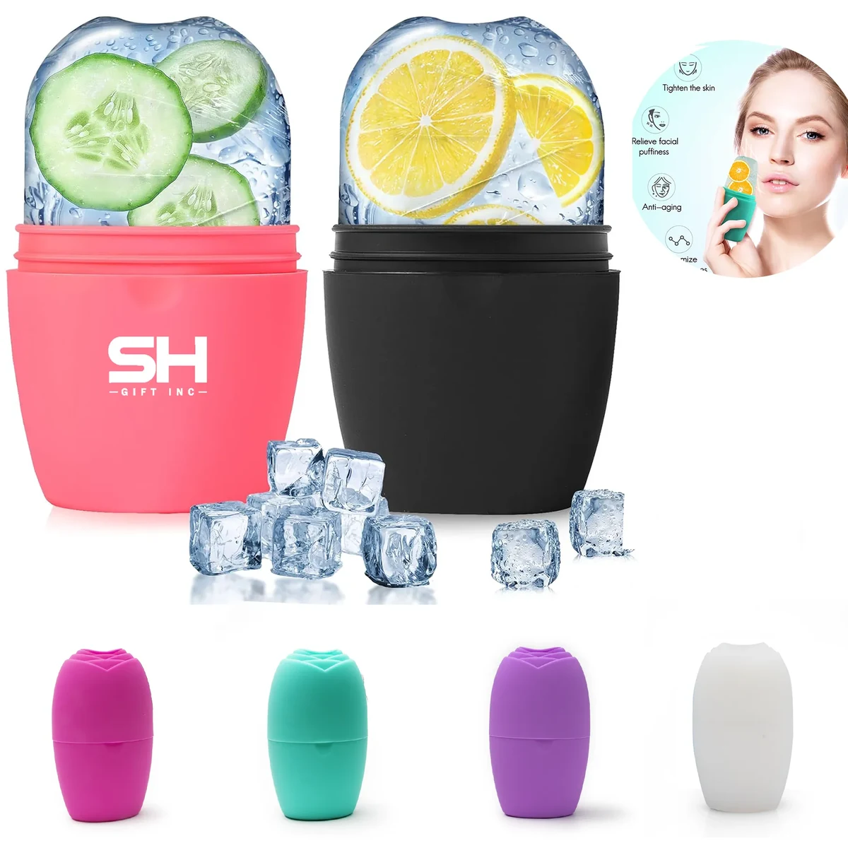 Silicone Ice Roller Face Mold 1