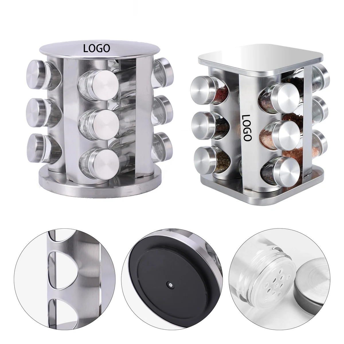 12-Jar Revolving Countertop Spice Rack 1