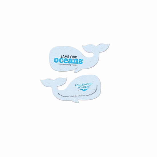 Save Our Oceans Plantable Whale Shapes