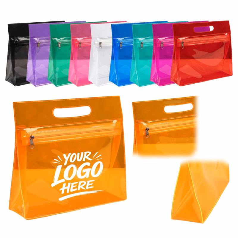 PVC Clear Travel Pouch Zipper Cosmetic Organizer