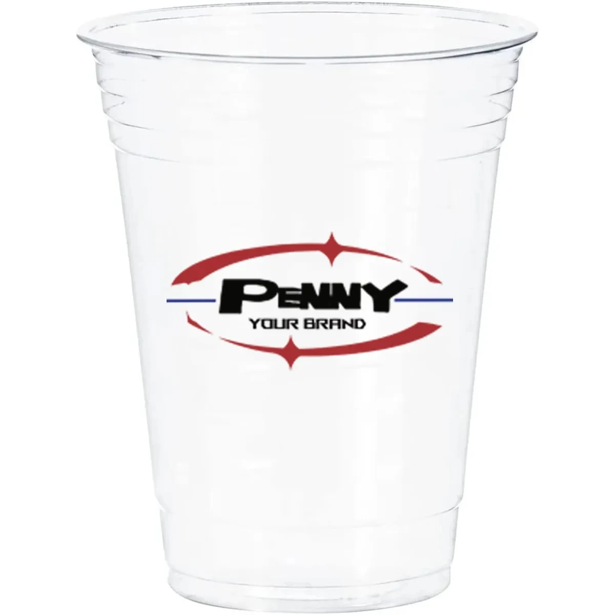Custom Recycled 16 oz Soft Sided Clear Plastic Cup 1