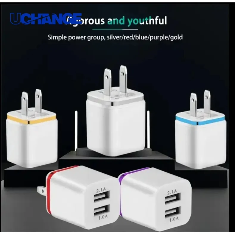 Dual Port USB Wall Charger for Office Desks & Travel Charging 1
