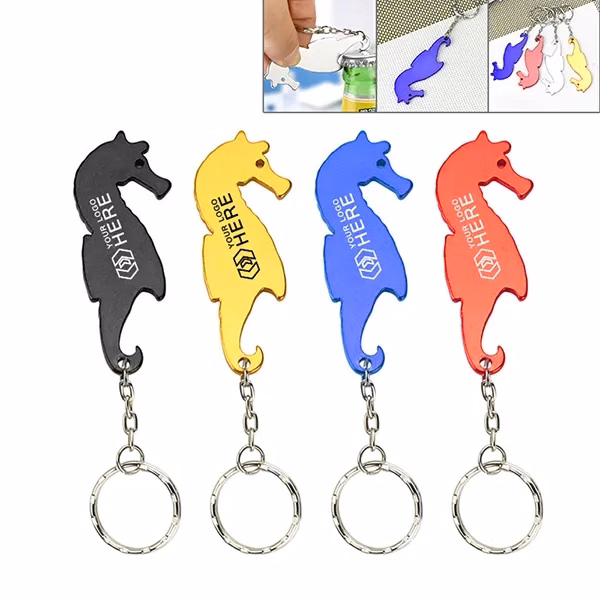 Seahorse Shape Bottle Opener Animal Keychains