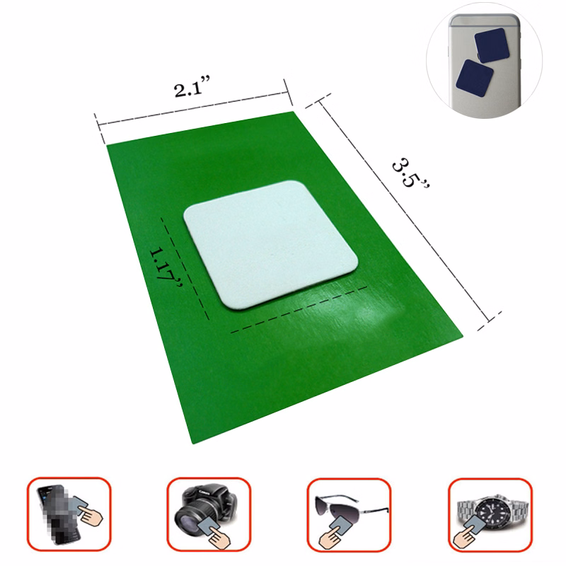 Sticky Screen Cleaner Microfiber Cling Sticker w/ Business Card