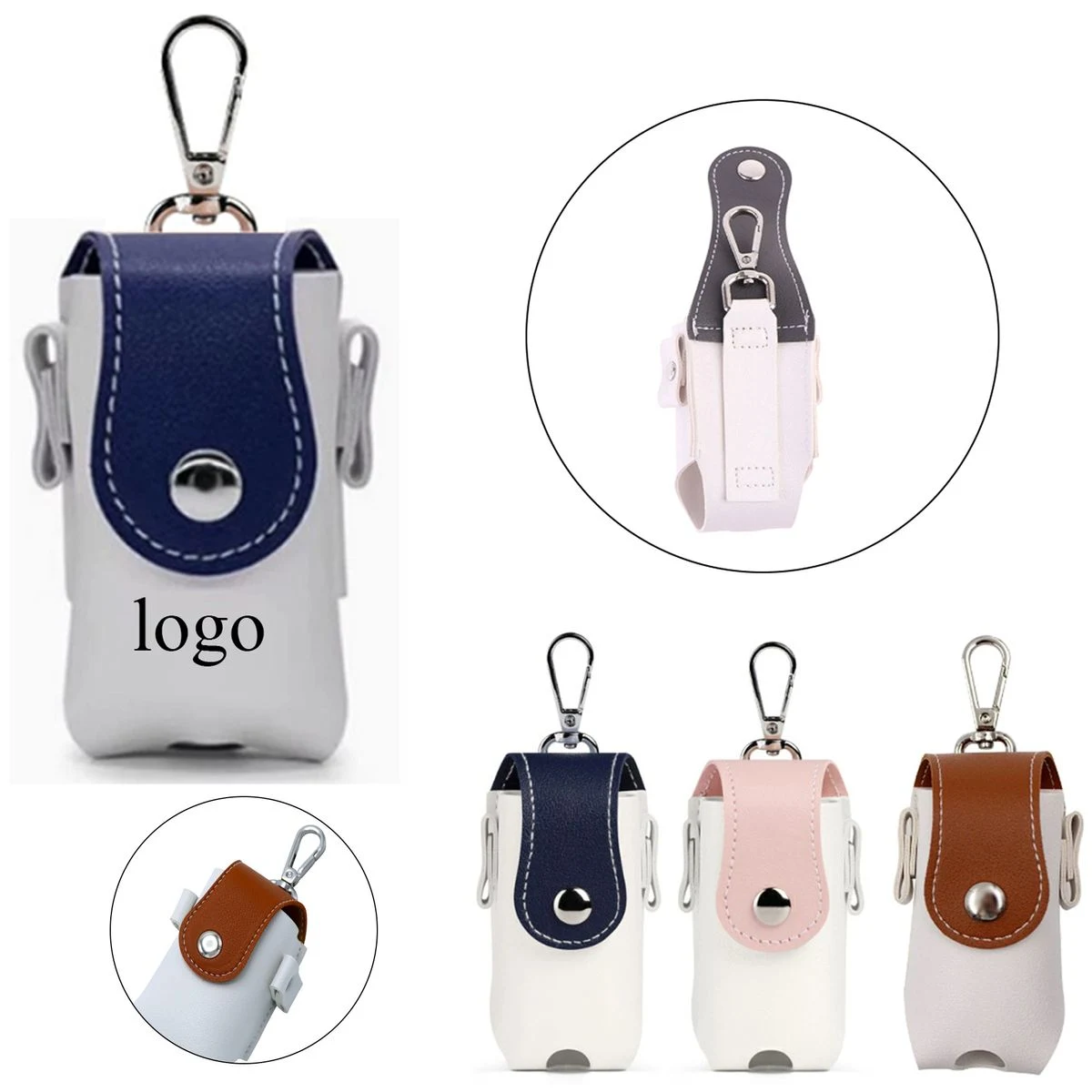 Stylish PU Leather Golf Ball Holder 1