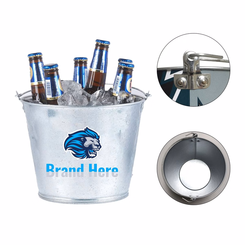 1.5 Gallon Metal Portable Beverage Ice Bucket