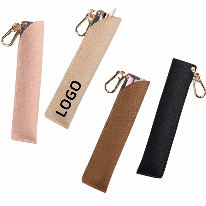 Leather Pencil Case With Keychain