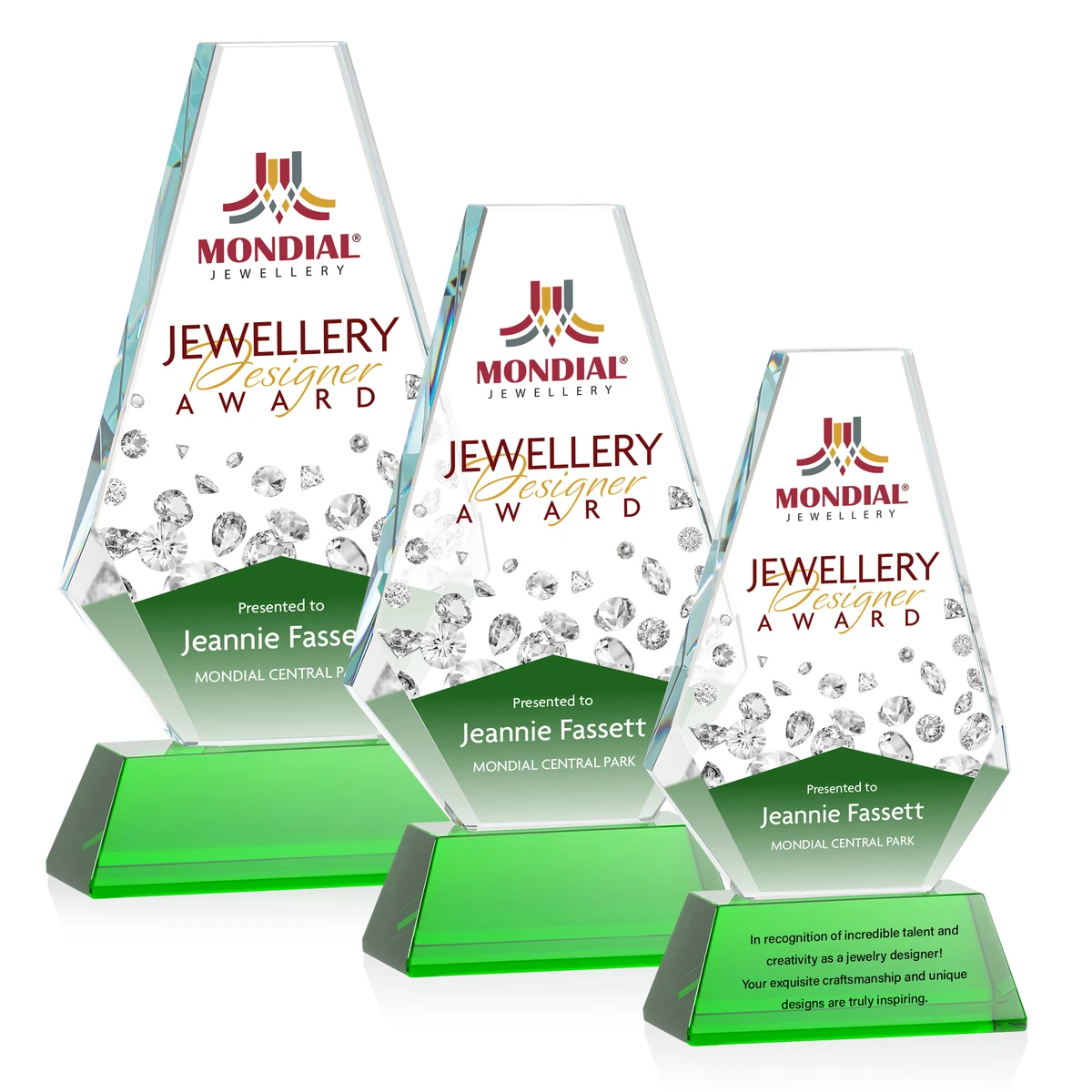 Kingsley VividPrint™ Award on Newhaven Base - Green 1