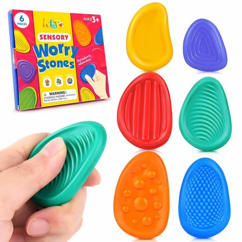 Silicone Sensory Stone Set (6 Pieces)