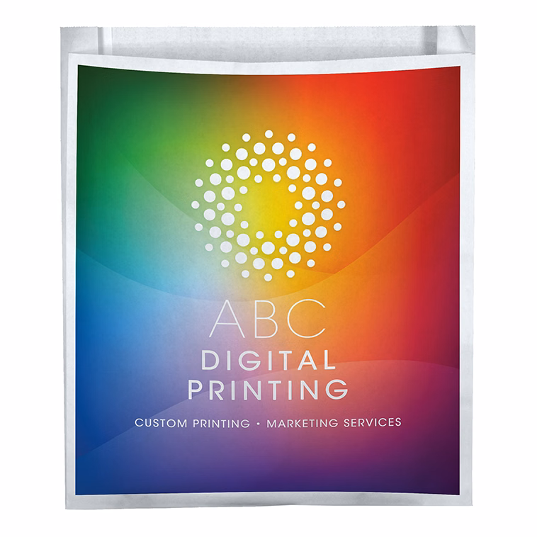 Digital Full Color Merchant 2-Sided Paper Bag with Gusset (12" x 13.5" x 2.5")