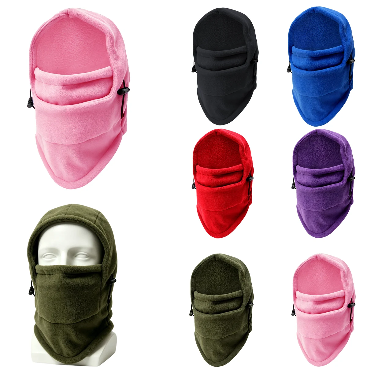 Children 3-in-1 Warm Fleece Winter Face Hood 1