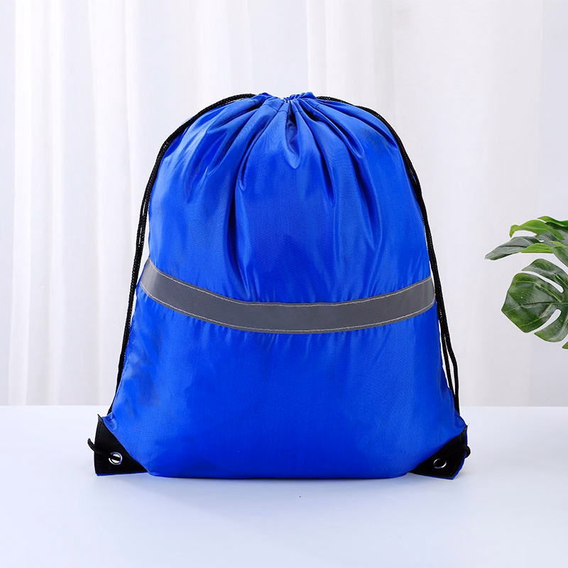 Drawstring Backpack With Reflective Strips