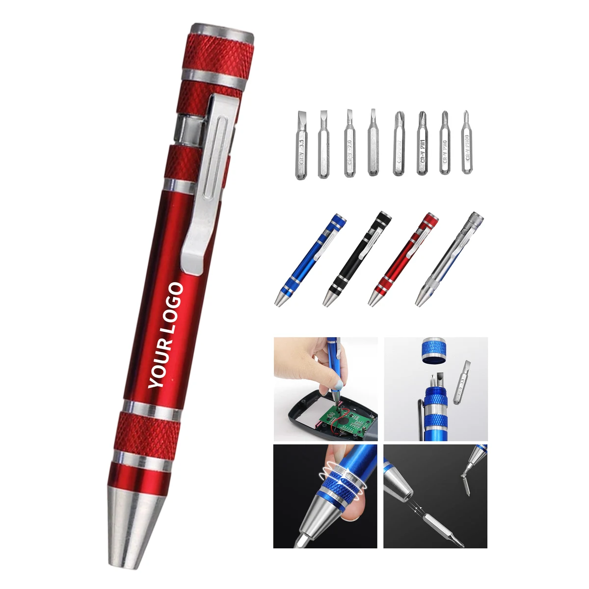 Aluminum Pen Style Multi Function 8" 1 Tool Kit 1