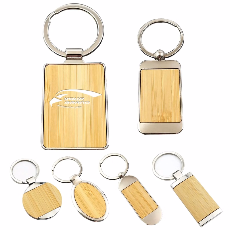 Personalized Natural Gift Decoration Design Wood Keychain