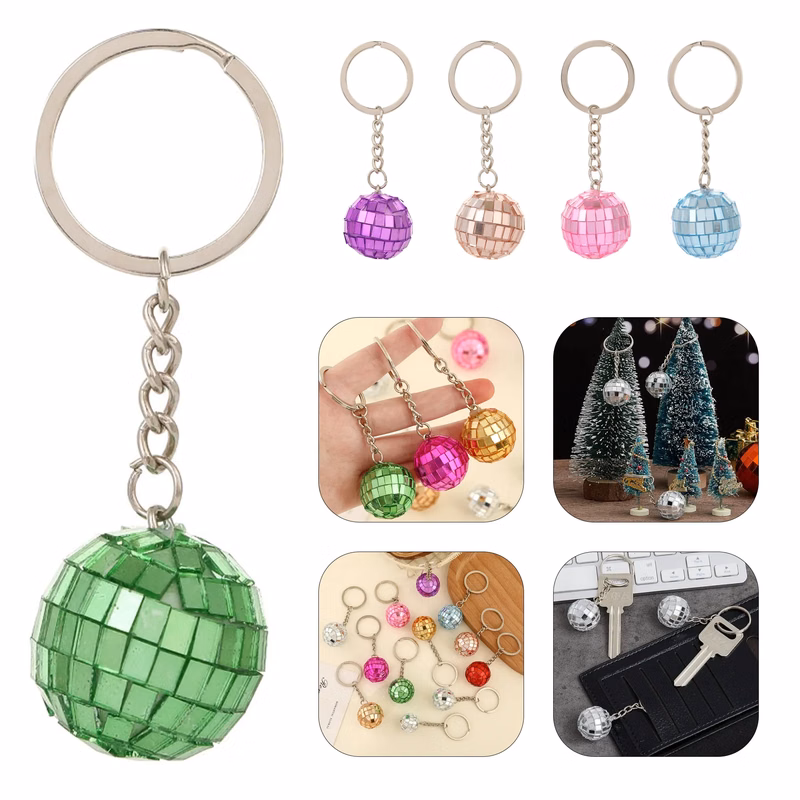Mirrored Disco Ball Keychain