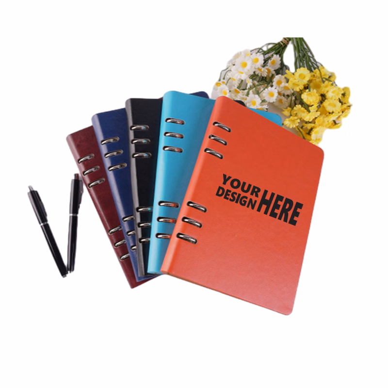 A5 6-Ring Loose Leaf Leather Notebook
