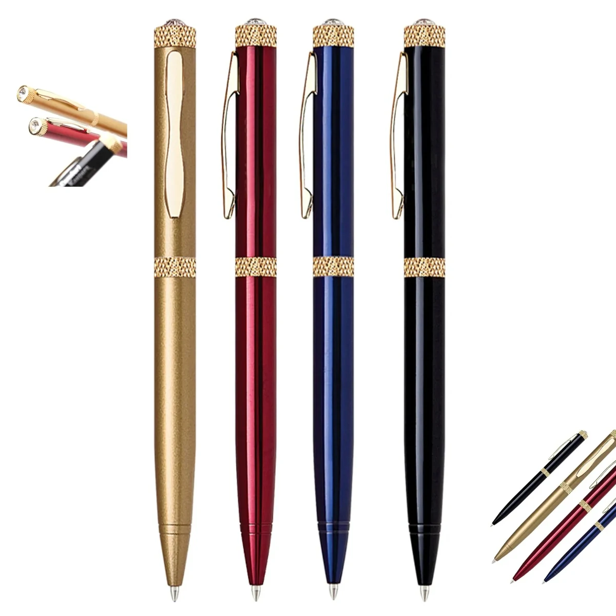 Diamond- Twist Action Brass Ballpoint Pen 1