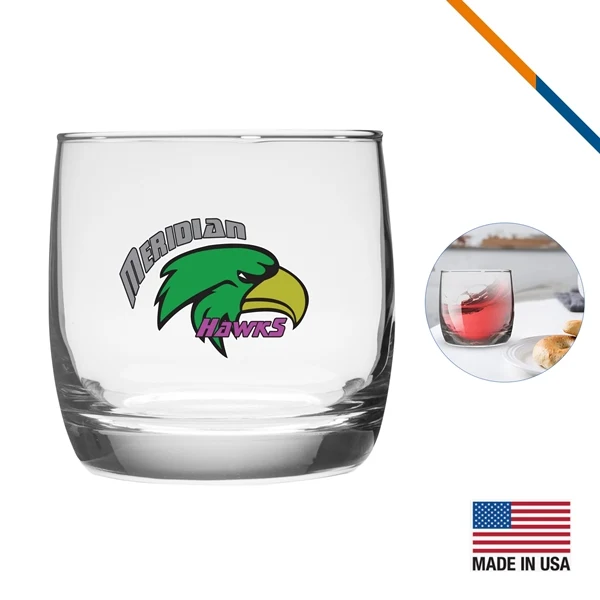 Custom 10 oz Nordic Whiskey Glass Thick Base — Made in USA Full-Color Bar Drinkware 1