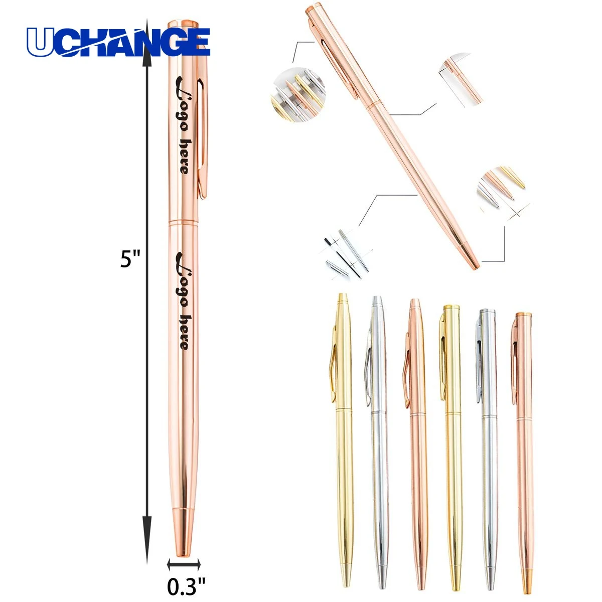 Convenient Clip Metal Ballpoint Pen for Pockets 1