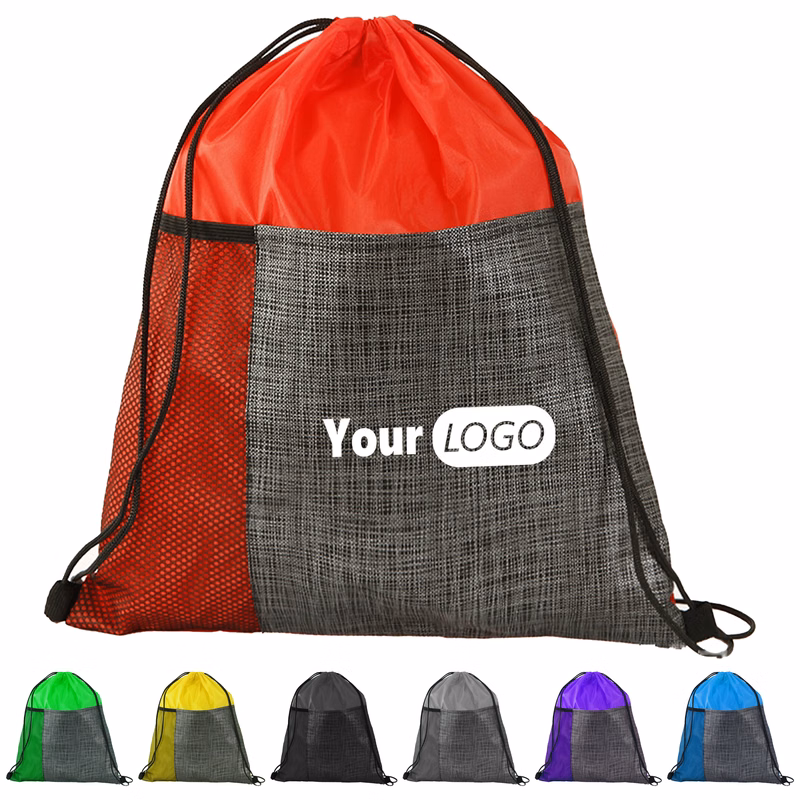 Polyester Lightweight Mesh Swim Bag With Drawstring For Everyday Use