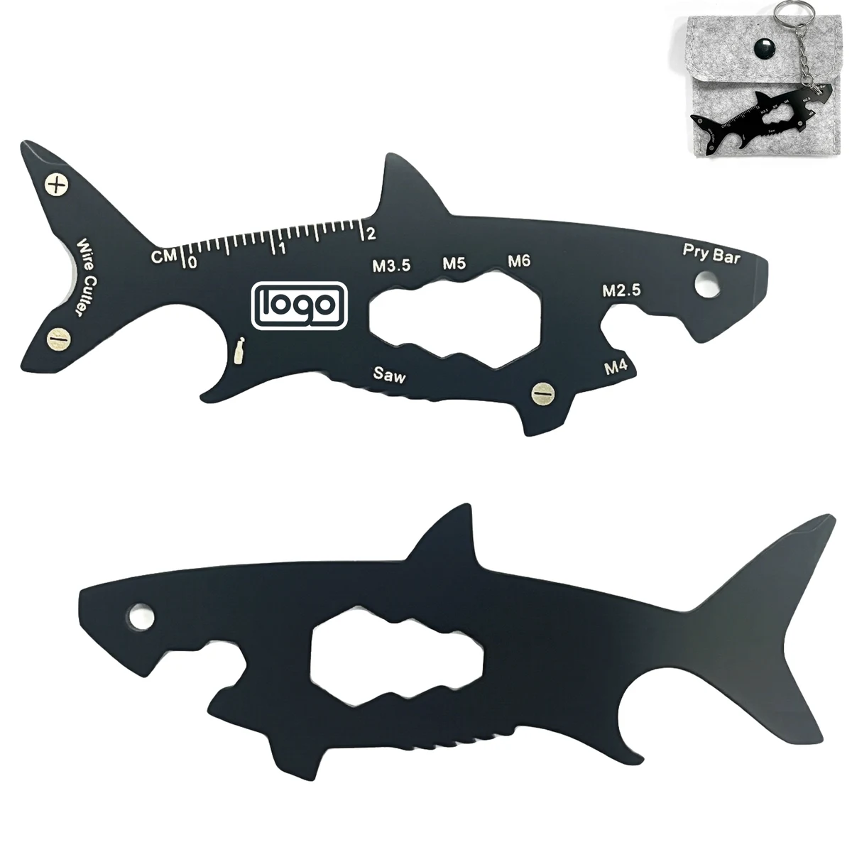 15 in 1 Stainless Steel Shark Shape EDC Multi Tool 1