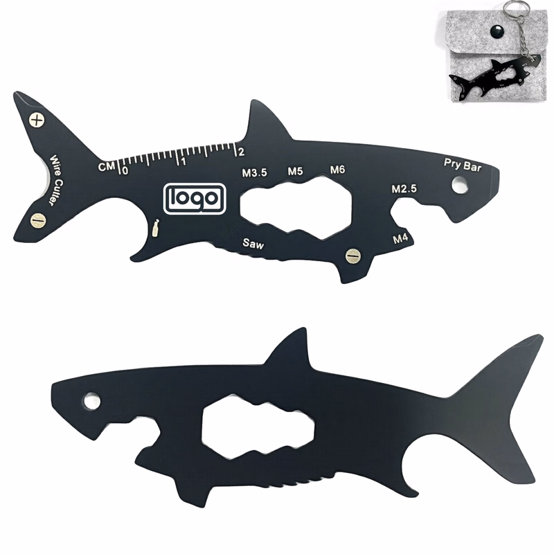15 in 1 Stainless Steel Shark Shape EDC Multi Tool