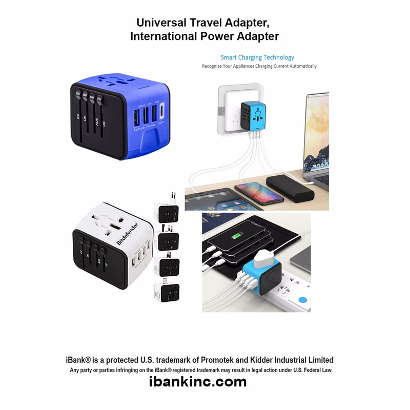 iBank ® Universal Travel Adapter, International Power Adapter
