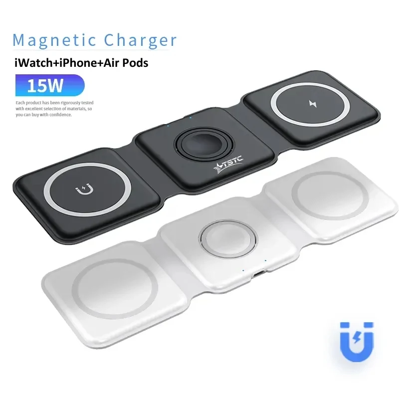 3 in 1 Wireless Charger for iPhone & iWatch & AirPods 1