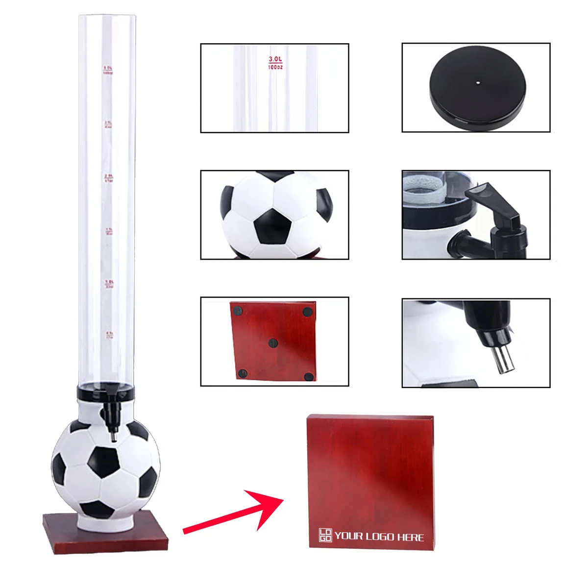 3 Liter Beverage Drink Tower Dispenser With Ice Tube 1