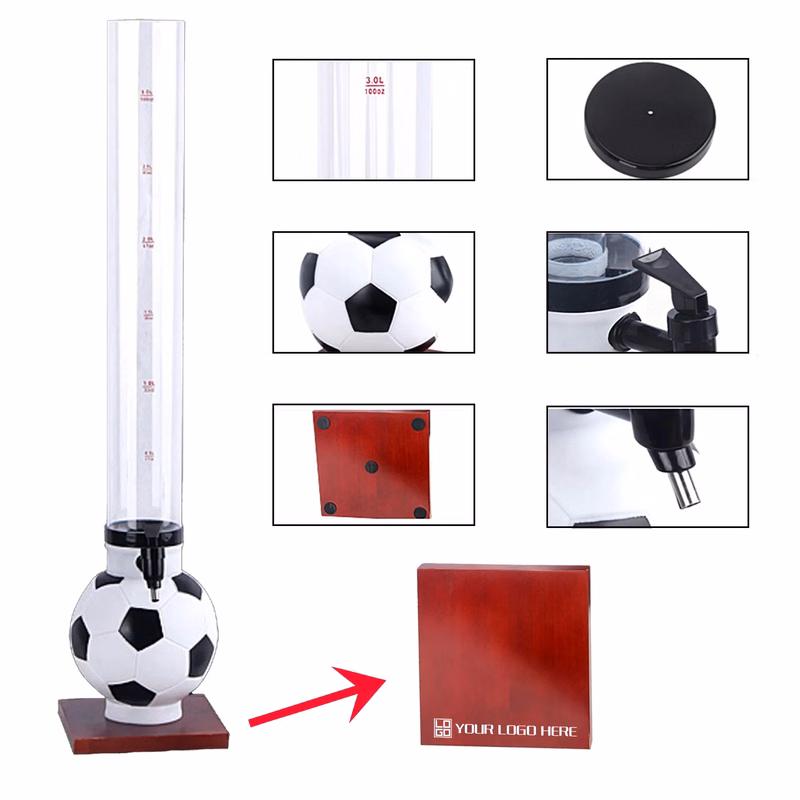 3 Liter Beverage Drink Tower Dispenser With Ice Tube