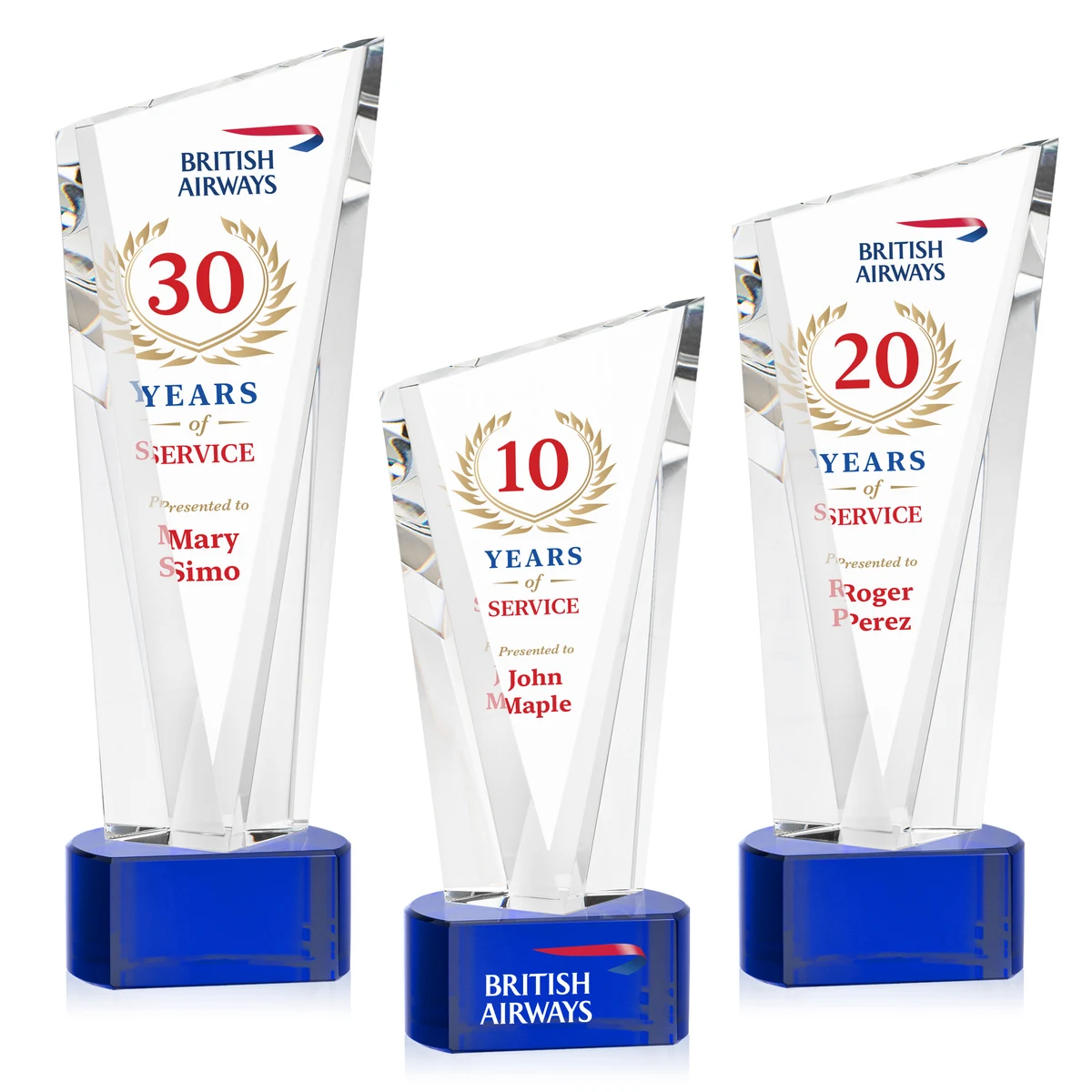 Plymouth VividPrint™ Award on Paragon Base - Blue 1