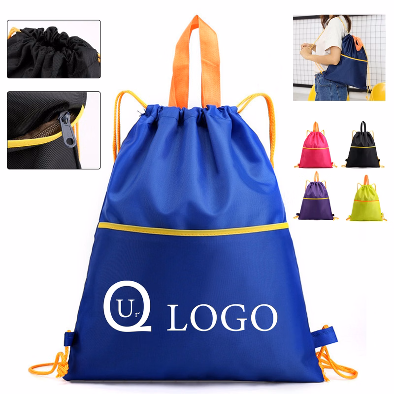 13X15.35 Inch Nylon Drawstring Backpack