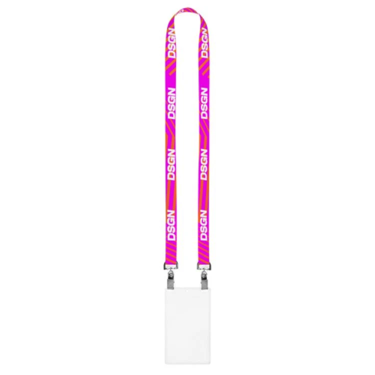 3/4" Full Color Satin Finish Lanyard w/Open 2-End Attachments Import Air (FAST Production) 1