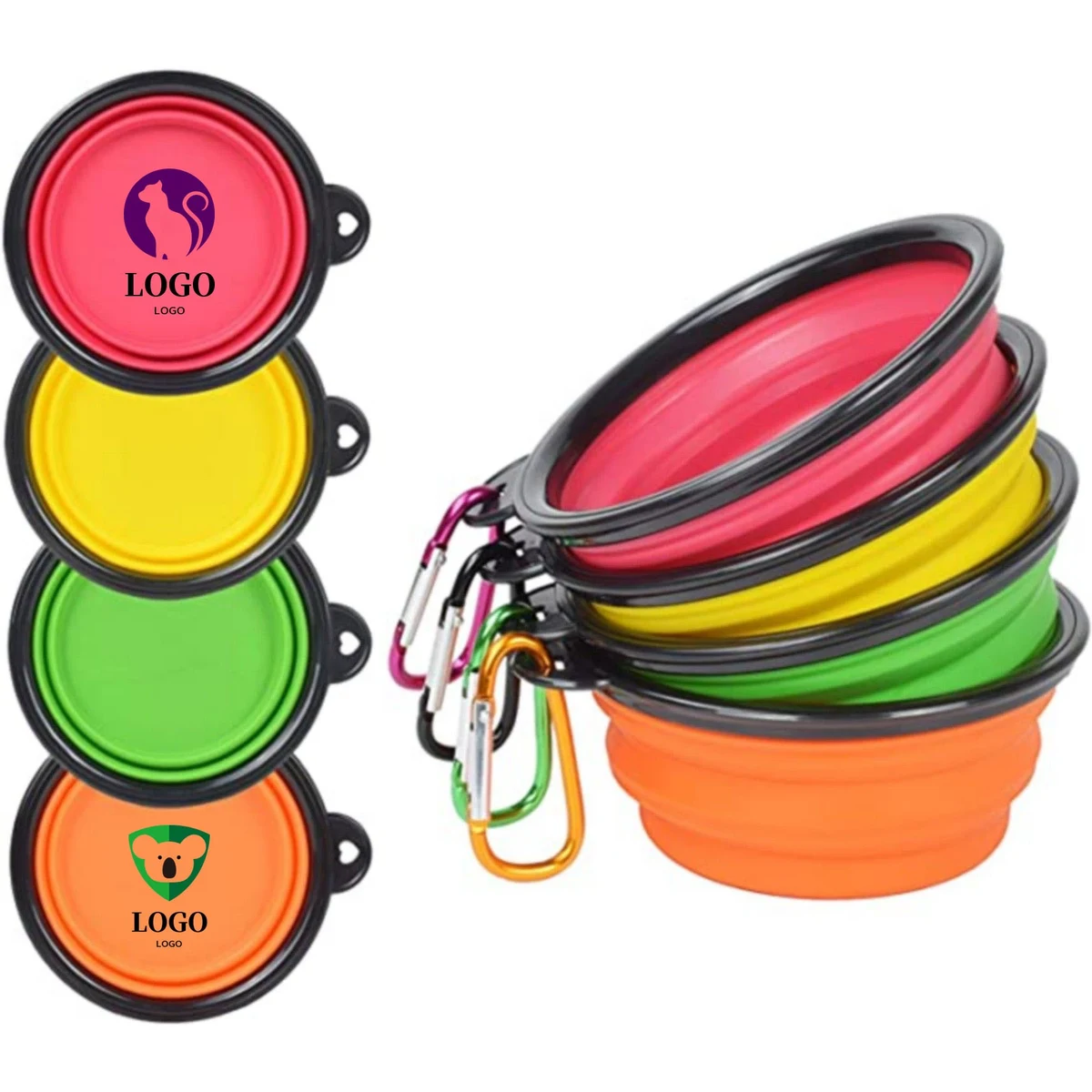 Bpa Free Silicone Collapsible Dog Travel Bowls 1