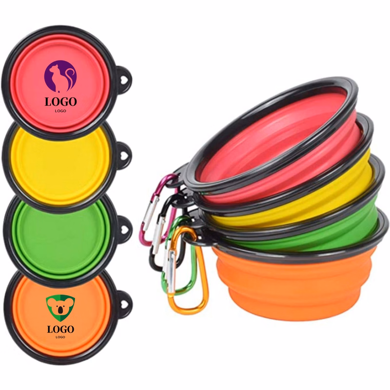 Bpa Free Silicone Collapsible Dog Travel Bowls