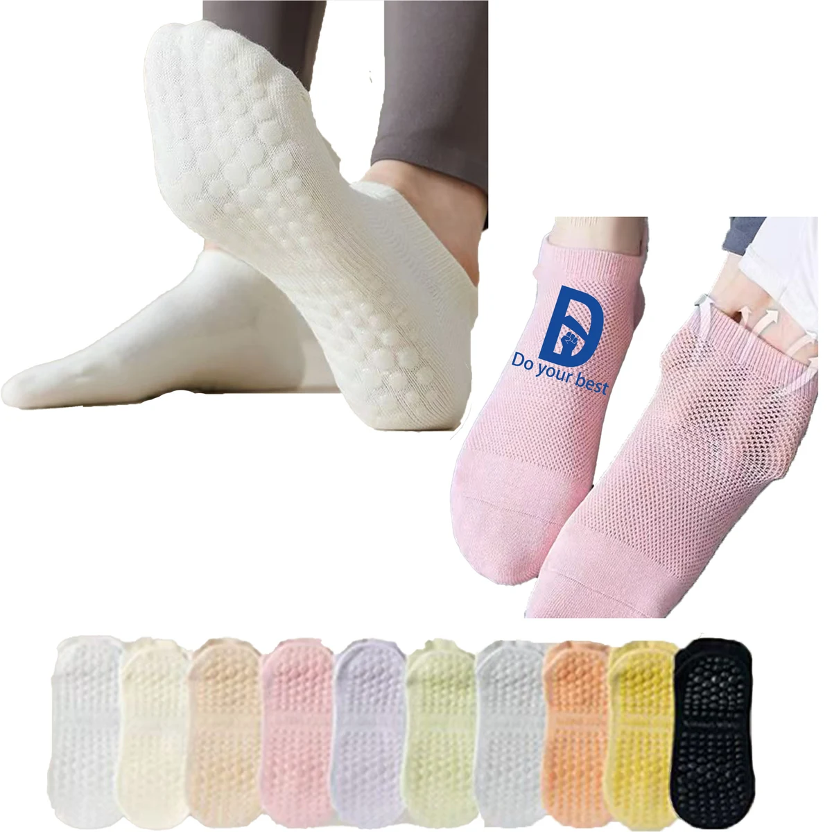 Non Slip Grip Socks for Yoga,Hospital,Sports 1